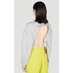 Stella Mcarthy Cropped Sweatshirt Grey Pullover Womens Size Small